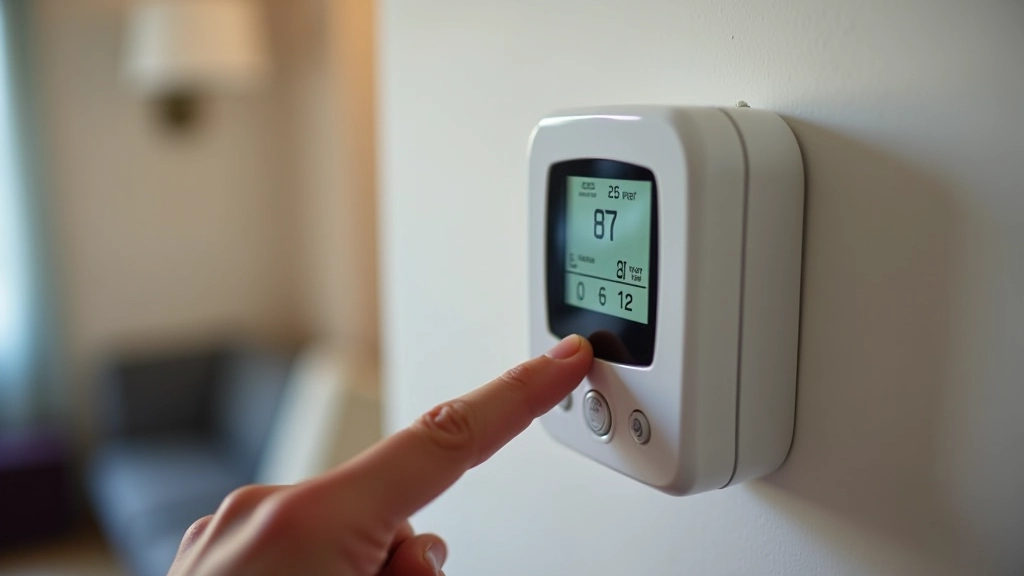 Compteur électrique moderne avec écran numérique, gestion énergétique intelligente, intérieur maison, fond flou